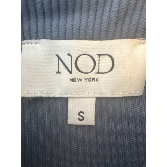 Nod New York Blue Small Ribbed Button-Up Corduroy Jacket - Picture 3 of 13